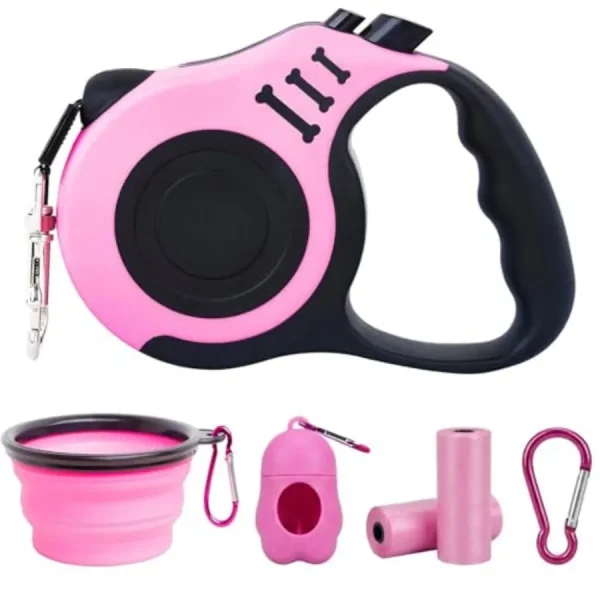Retractable Dog Leash Leash Set with